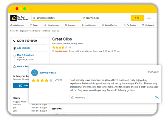 Extract-Customer-Reviews-From-Yellow-Pages